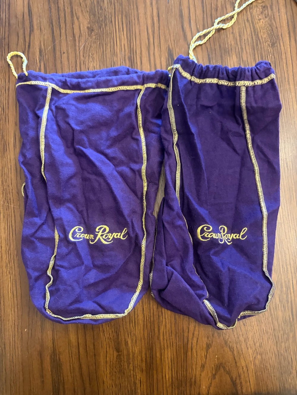 Crown Royal iconic purple gift bags. Set of 2.